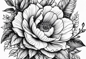 floral tattoo idea