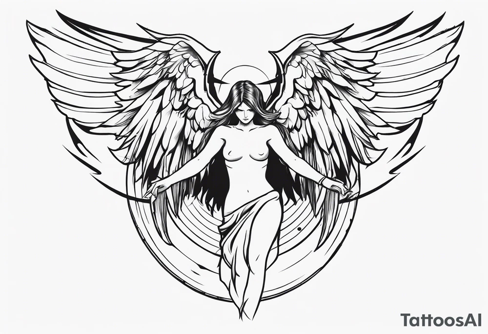 demonic fallen angel tattoo idea