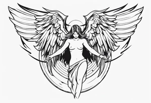 demonic fallen angel tattoo idea