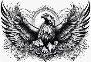 wings of various elements tattoo idea