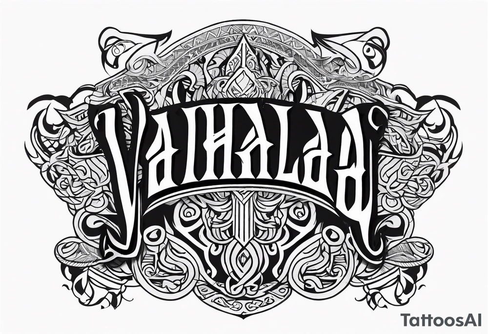 Valhalla viking gods tattoo idea