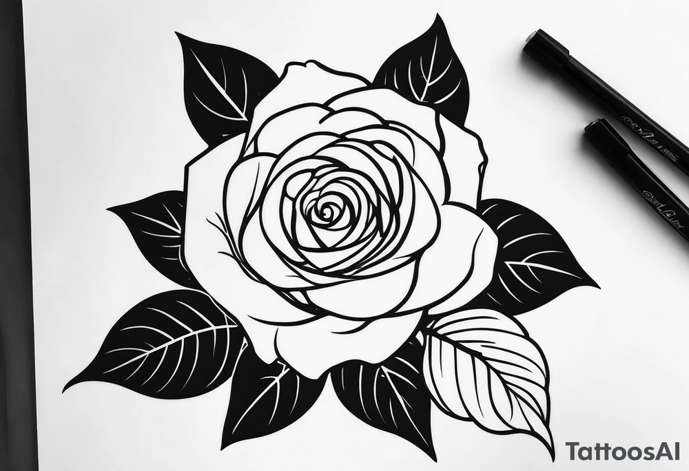 lighting and a rose tattoo idea