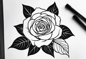 lighting and a rose tattoo idea