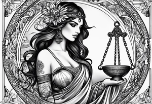 scales of libra tattoo idea
