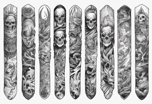 Manly arm sleeve, not mainstream, tattoo idea