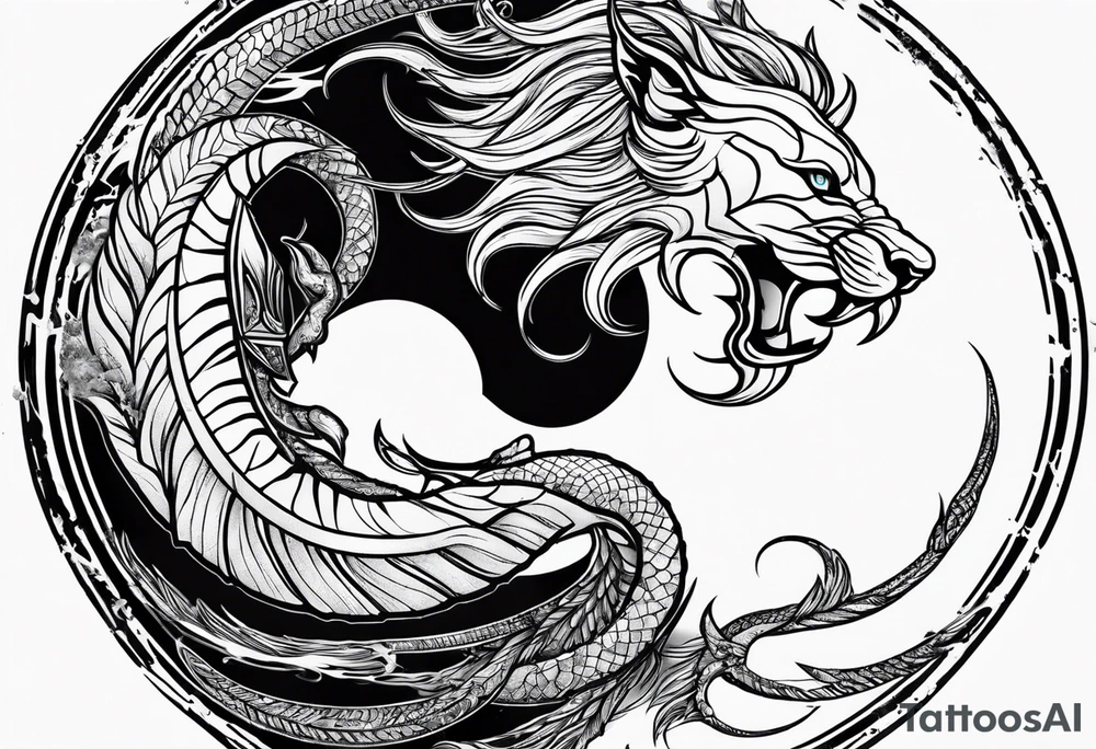 Yin yang Scorpio leo scorpio tattoo idea