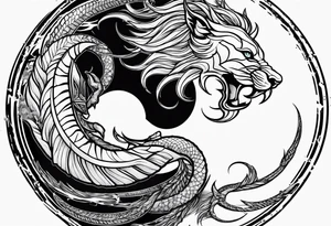 Yin yang Scorpio leo scorpio tattoo idea