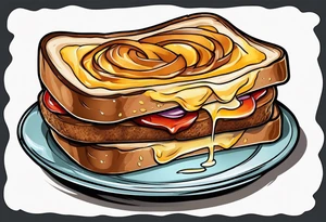 Burnt toast tattoo idea