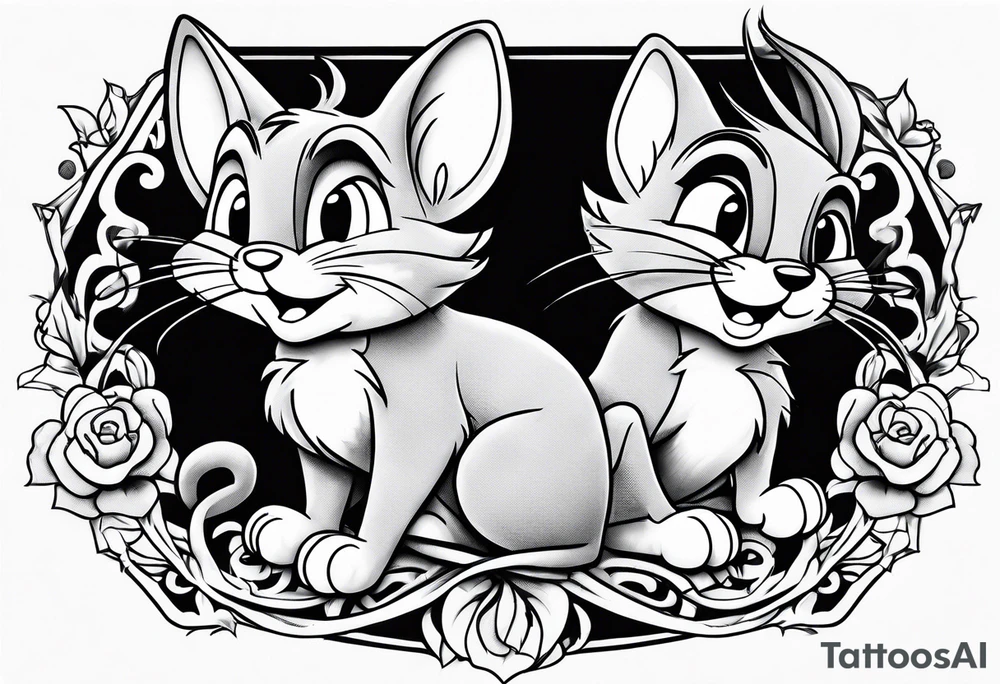 Tom and Jerry tattoo idea