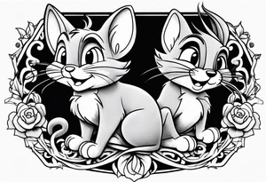 Tom and Jerry tattoo idea