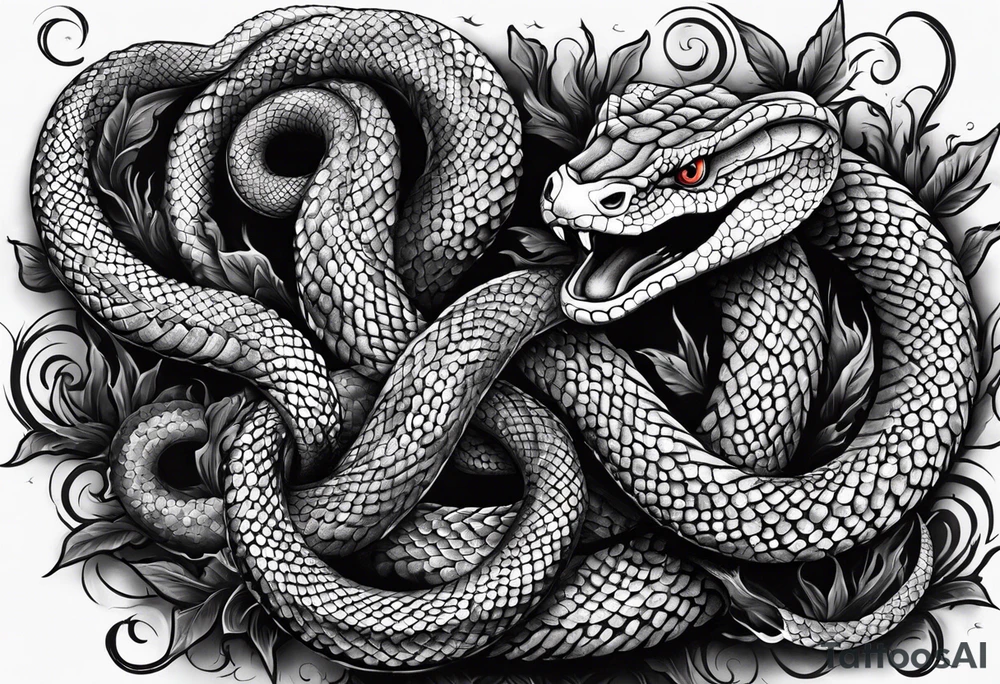 worn cross, and a viper as the serpent, only one serpent tattoo idea