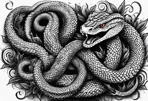worn cross, and a viper as the serpent, only one serpent tattoo idea