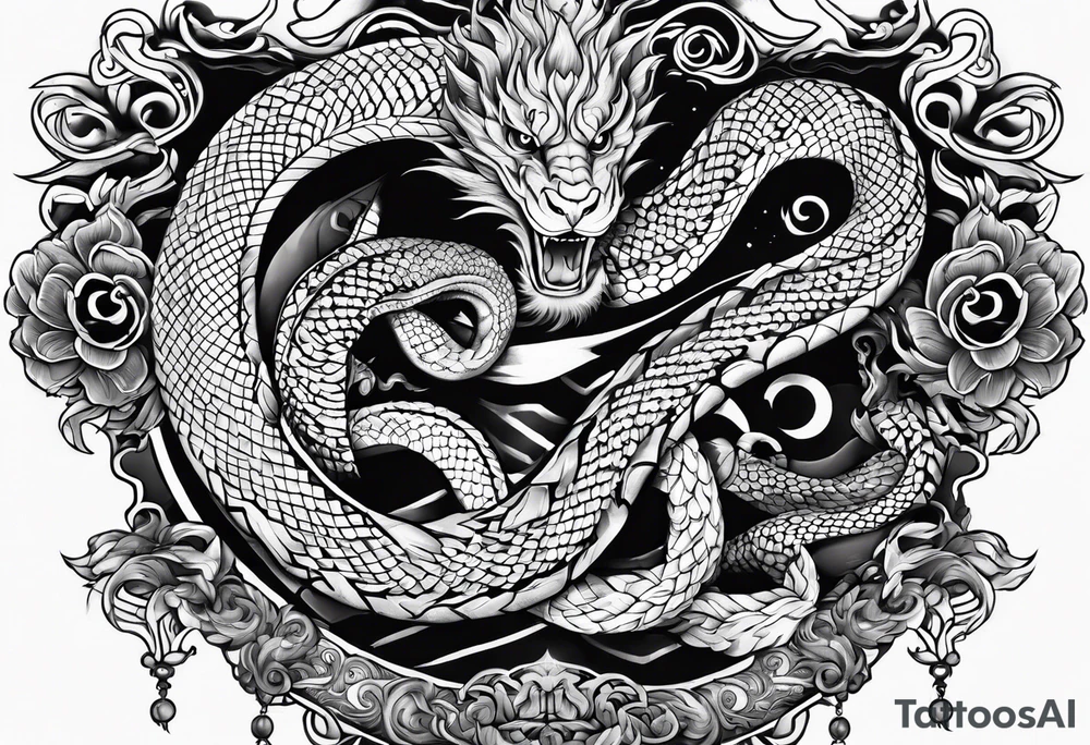 Almighty Serpent and Almighty Jesus tattoo idea