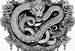 Almighty Serpent and Almighty Jesus tattoo idea
