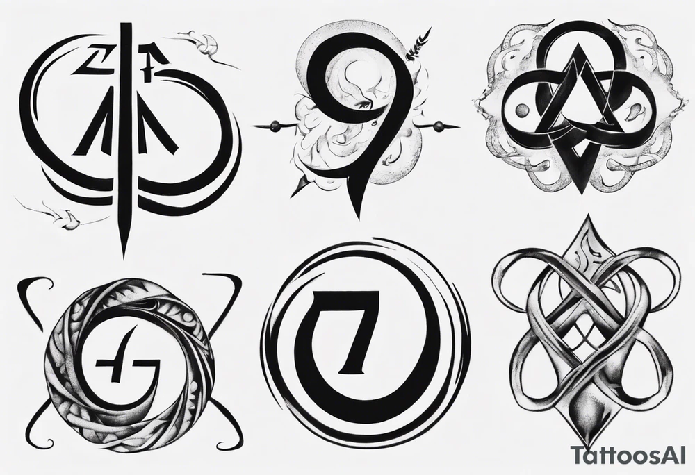 Merge in one the number 7, 11 and INFINITE SYMBOL tattoo idea