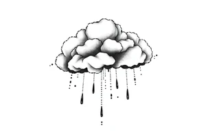 Storm clouds and rain tattoo idea