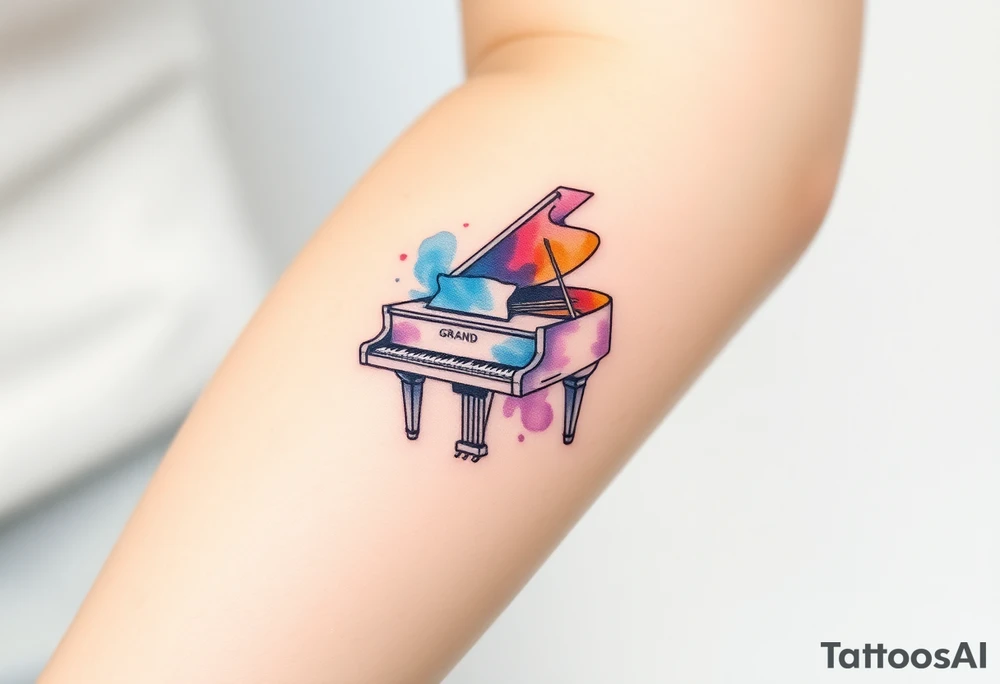 Grand piano tattoo idea