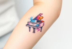 Grand piano tattoo idea