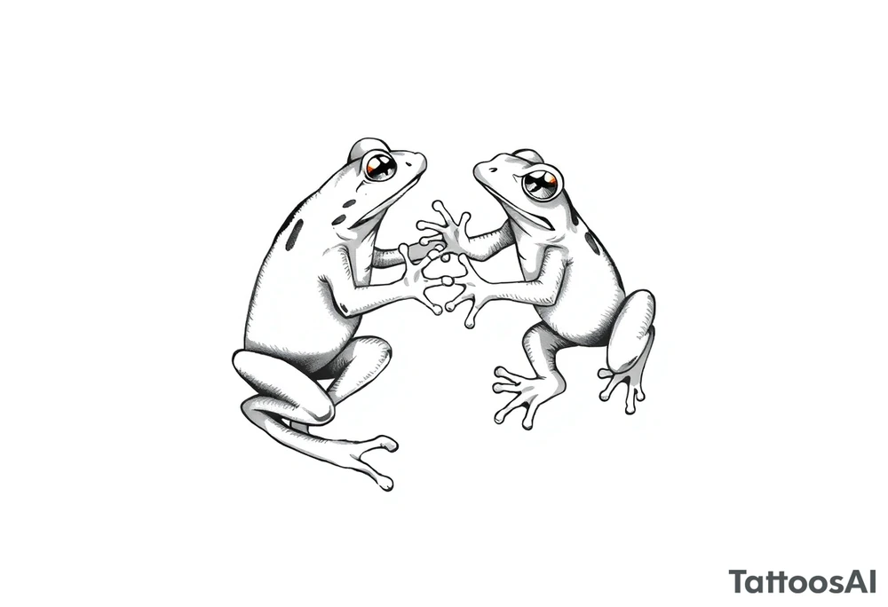 frog fight tattoo idea