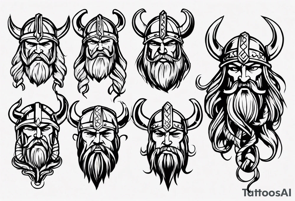 I want a tattoo of a viking with the name “Viking Customs” incorporated in the design tattoo idea