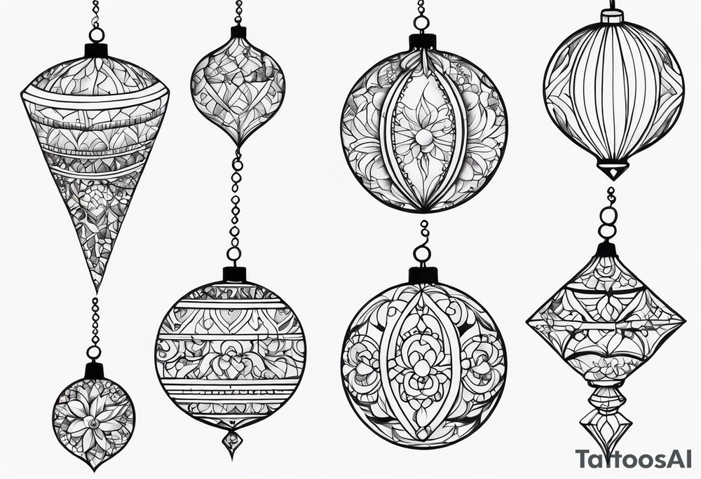 Sparkling Ornaments tattoo idea