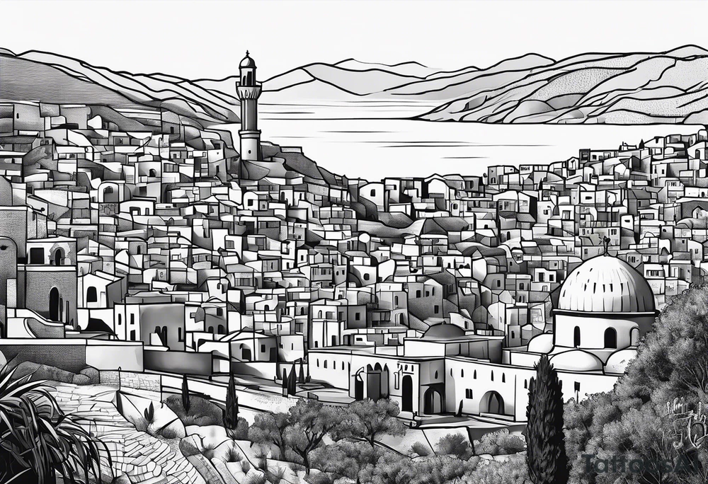 Palestine map tattoo idea