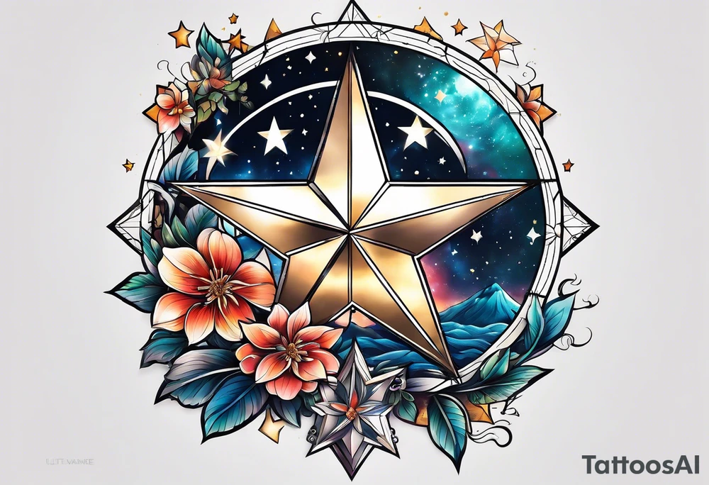 A star in the sky tattoo idea