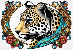 jaguar hunting tattoo idea