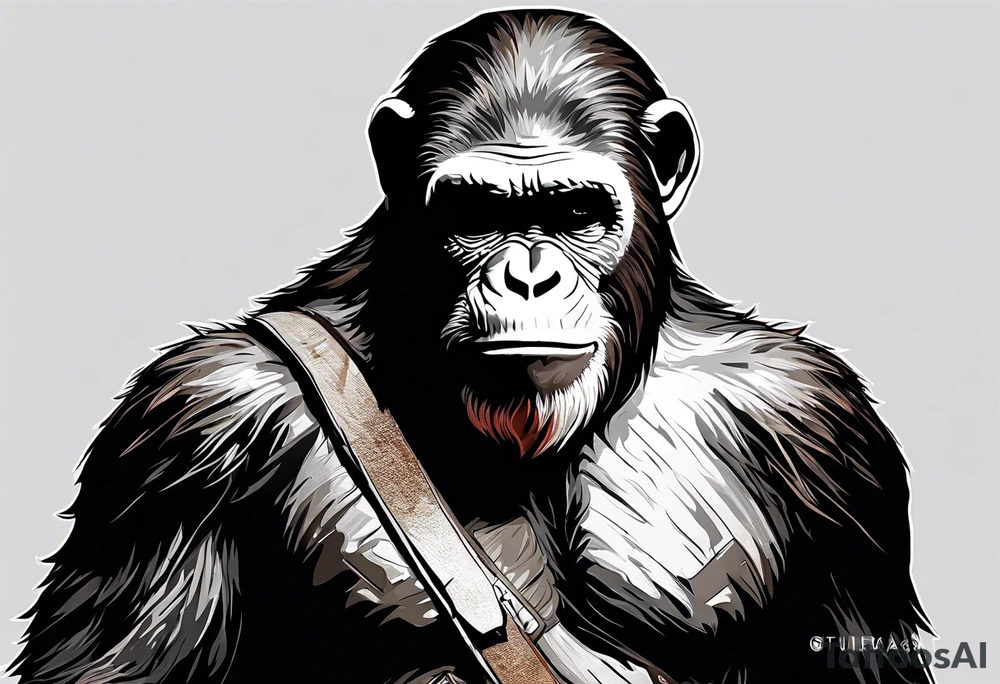Caesar from the movie planet of the apes tattoo idea
