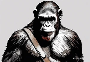 Caesar from the movie planet of the apes tattoo idea