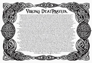 Viking death 
prayer poem tattoo idea