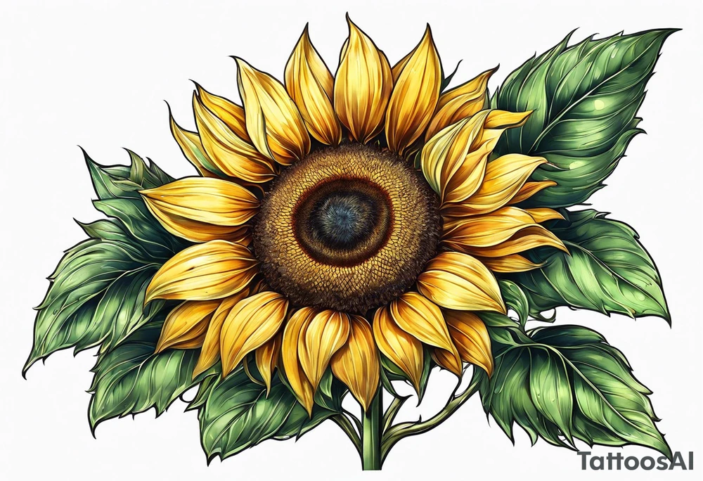 Sunflower for a male tattoo tattoo idea