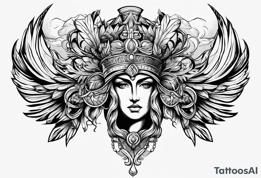 Greek Athena tattoo idea