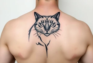 black cat tattoo idea