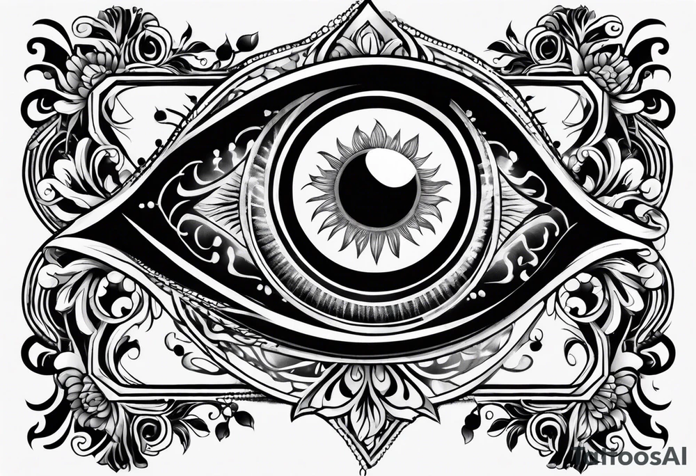 Italian evil eye tattoo idea