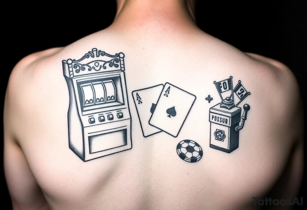 Slot machine and poker tattoo idea
