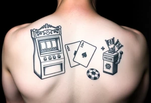 Slot machine and poker tattoo idea