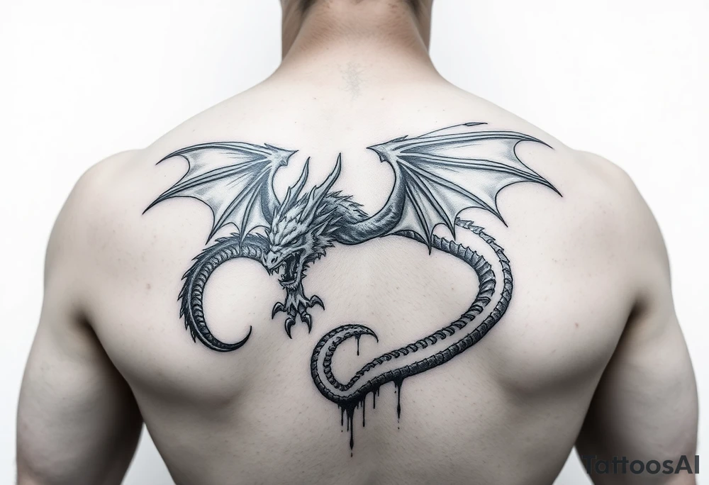 dragon symbolizing inner conflict tattoo idea