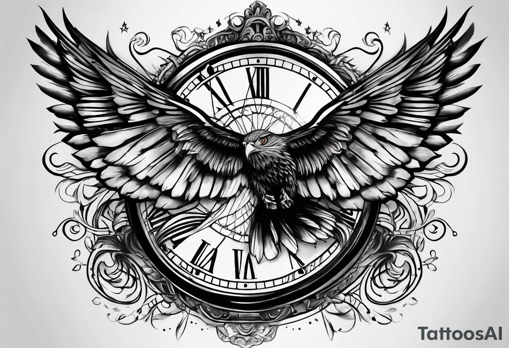time flying tattoo idea
