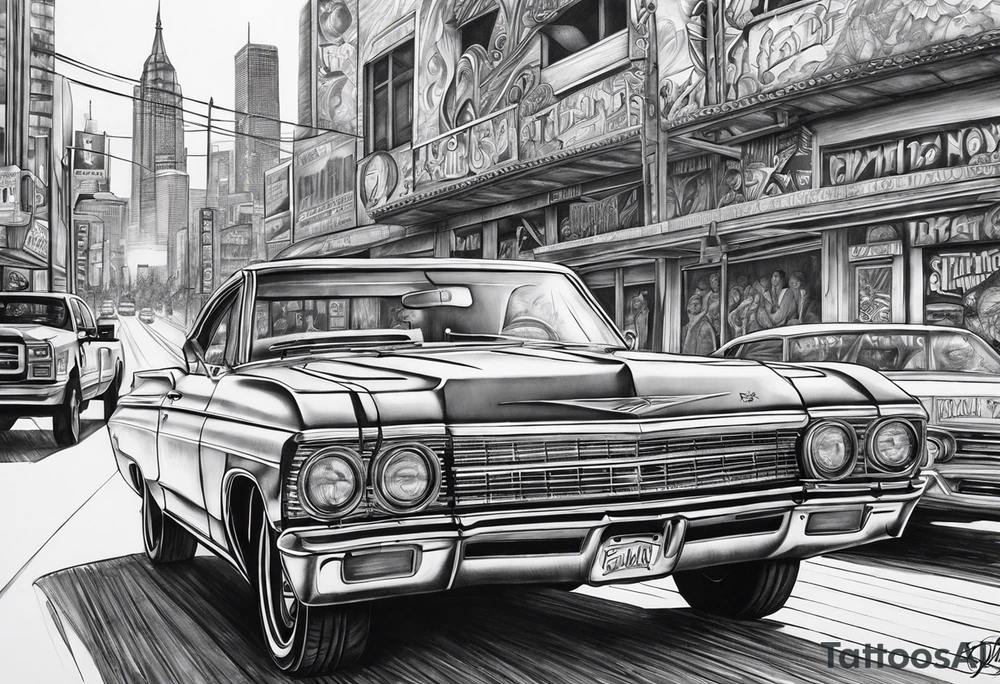 Chicano style 
city 


shootout tattoo idea