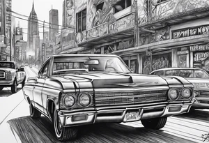 Chicano style 
city 


shootout tattoo idea