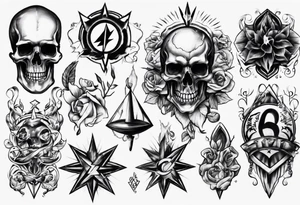 Sketches of black and black tattoo idea