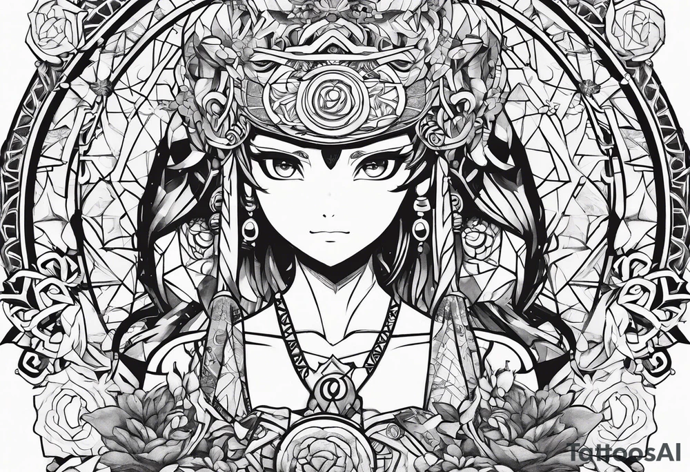 schema geometric anime inspired naruto tattoo idea