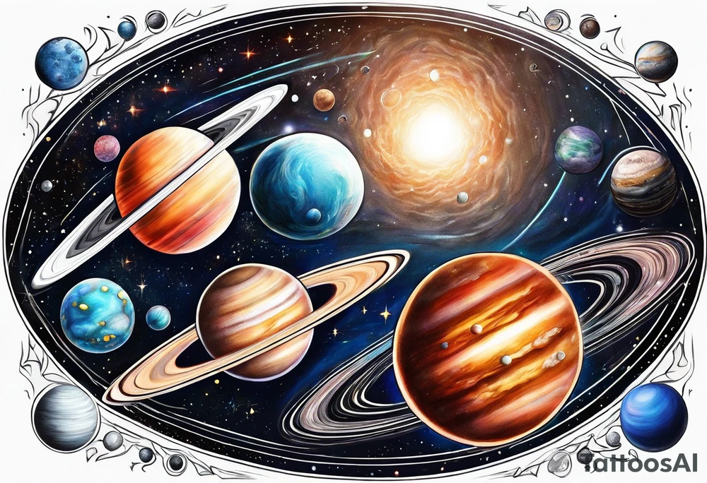 Planets orbiting a quasar. tattoo idea