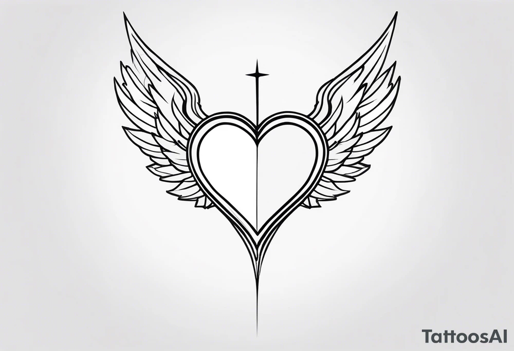 angel devil heart/wings tattoo idea