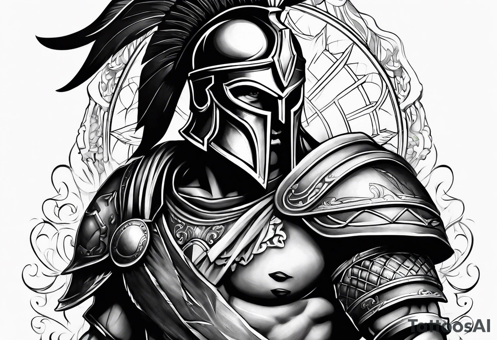 spartan warrior tattoo idea