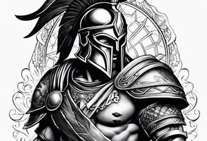 spartan warrior tattoo idea