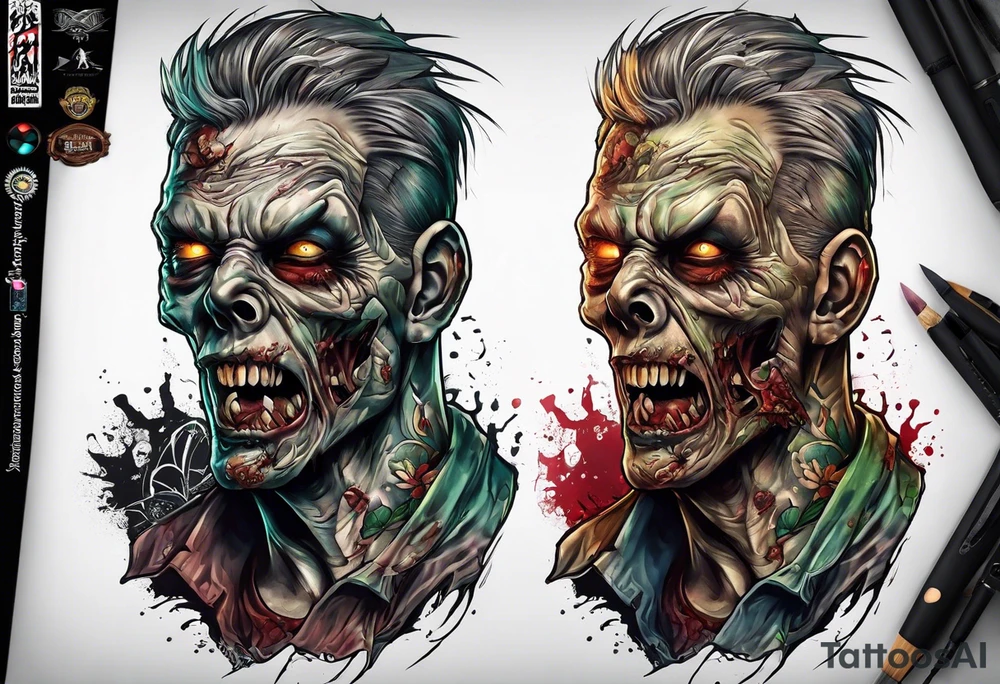 Zombie tattoo idea