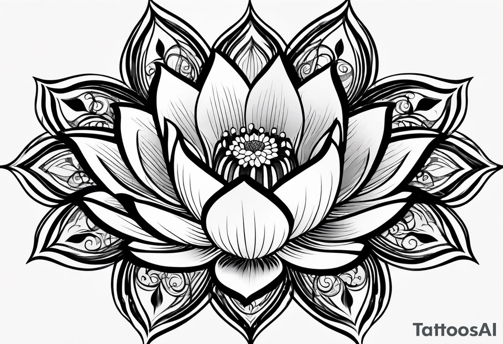 Lotus flower tattoo idea