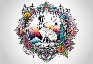 Compass wonderland  dead 
rabbit tattoo idea